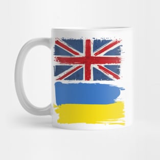 Uk and Ukraine Flag Mug